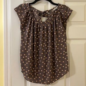 LC Lauren Conrad Sleeveless Polka Dot Blouse, size xs